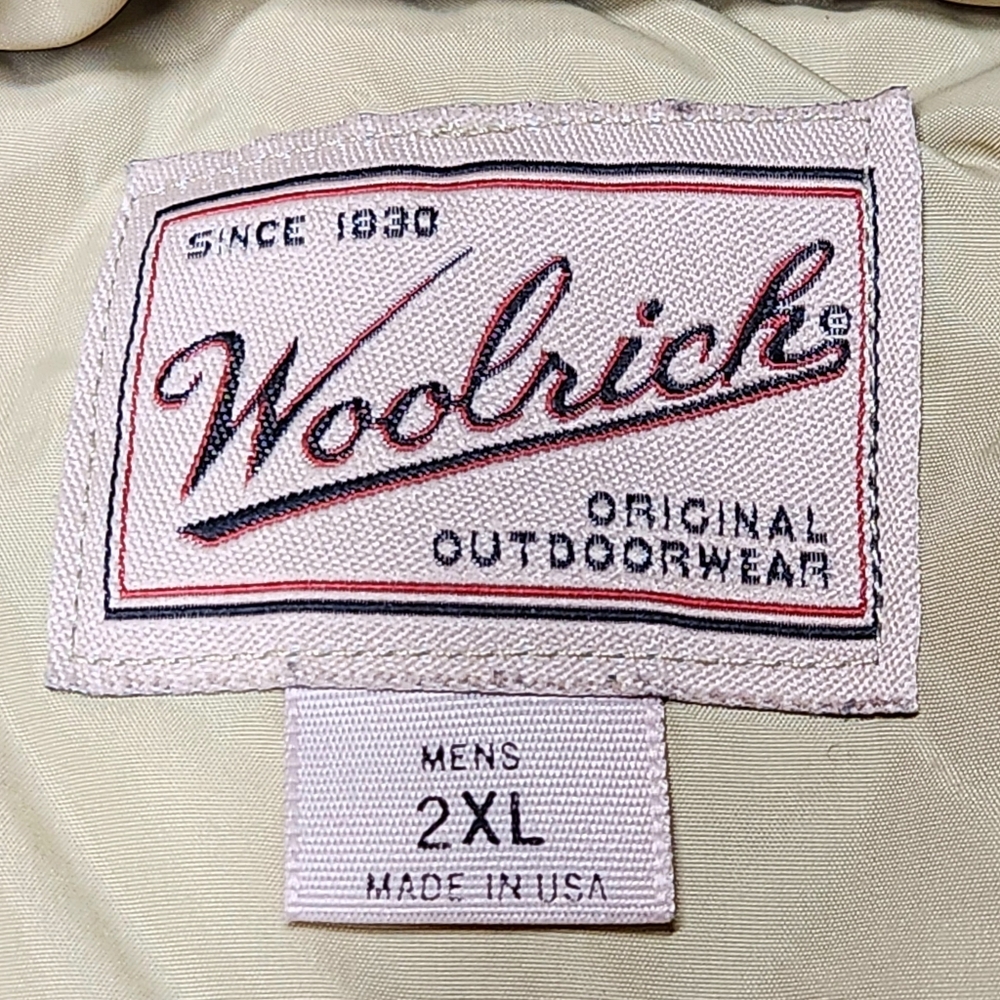 Vintage 90s Woolrich Down Vest Men’s 2XL Made in USA Dark Green Zip Snap - Picture 3 of 14